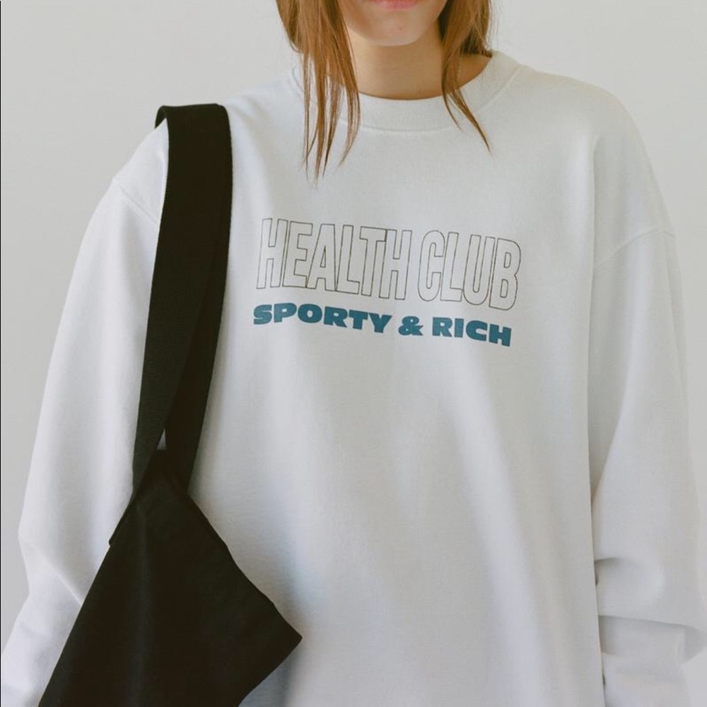 New Sporty & Rich Health Club Sweatshirt Size M